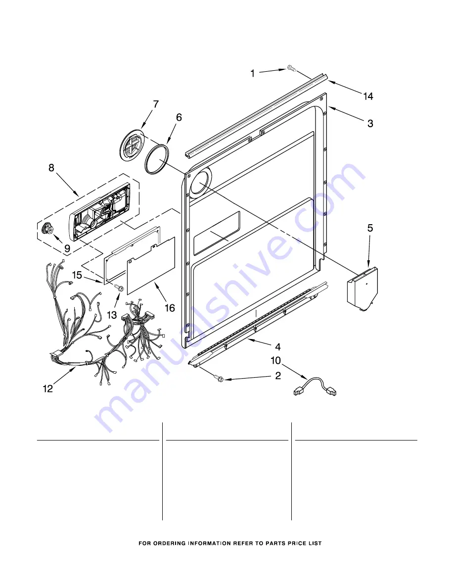 KitchenAid KUDS03STBL1 Parts List Download Page 3