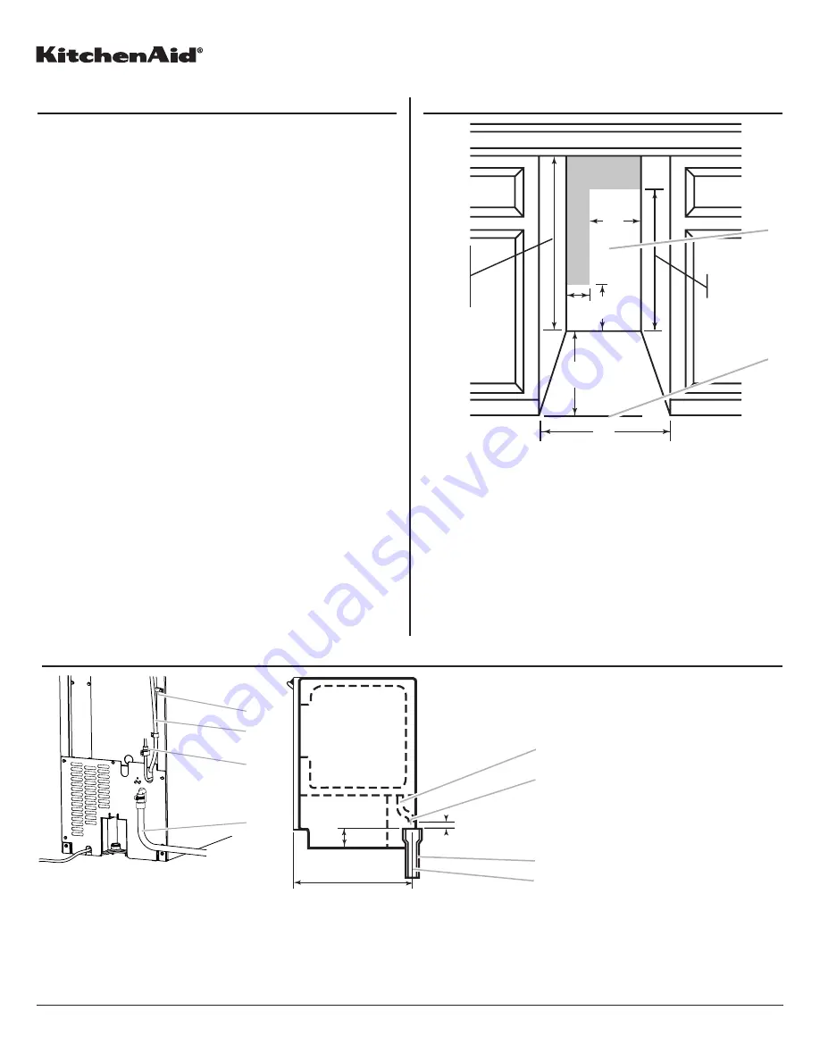 KitchenAid KUIO18NN Dimensions And Installation Information Download Page 1