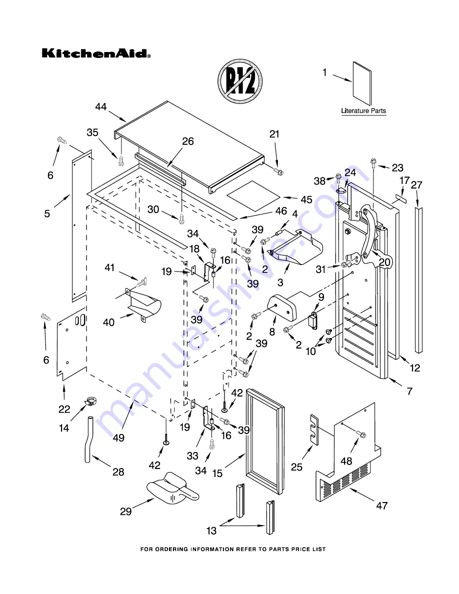 KitchenAid KUIS155HLS2 Parts List Download Page 1