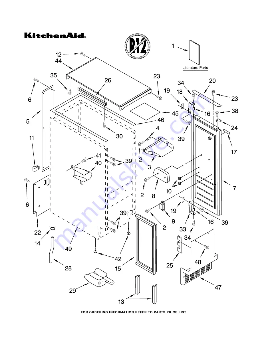 KitchenAid KUIS15NRHB5 Parts List Download Page 1