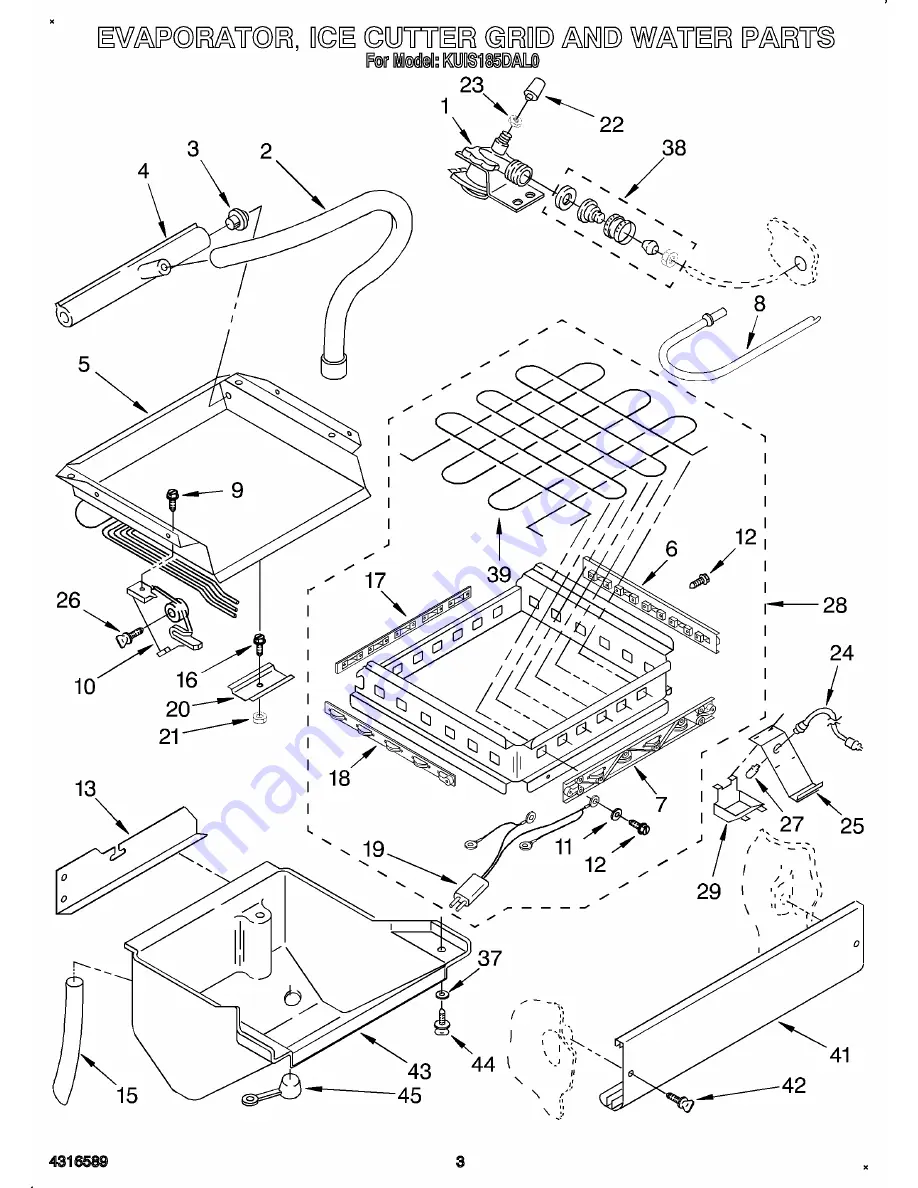 KitchenAid KUIS185DAL0 Parts List Download Page 4