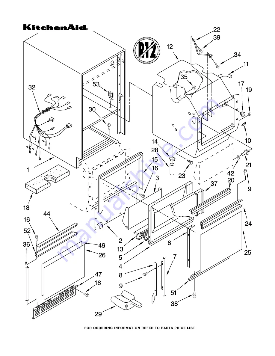 KitchenAid KUIS185GBT0 Parts List Download Page 1