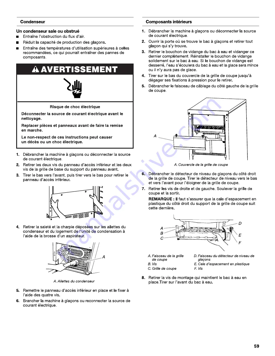 KitchenAid KUIX305EBL Use & Care Manual Download Page 59