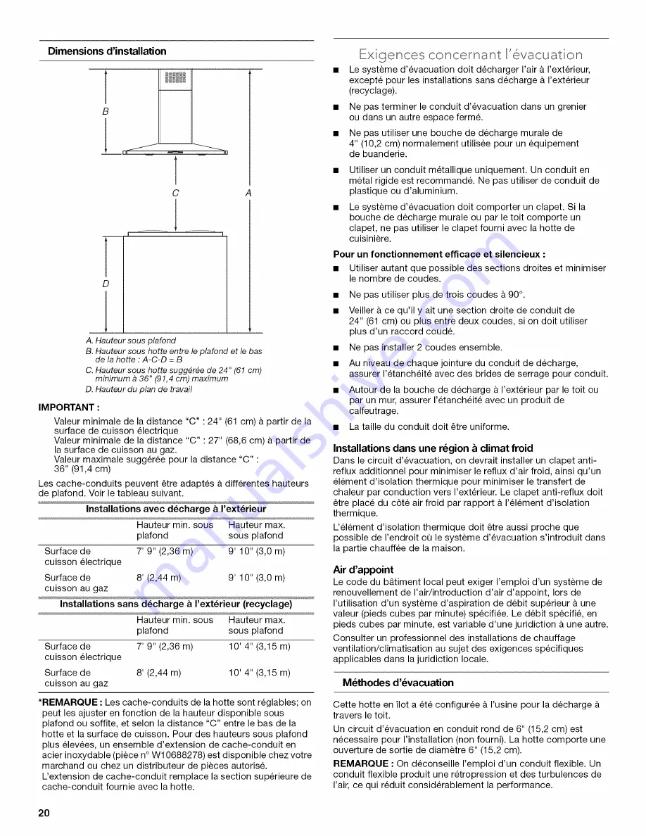 KitchenAid KVIB602DSS0 Installation Instructions And Use & Care Manual Download Page 20