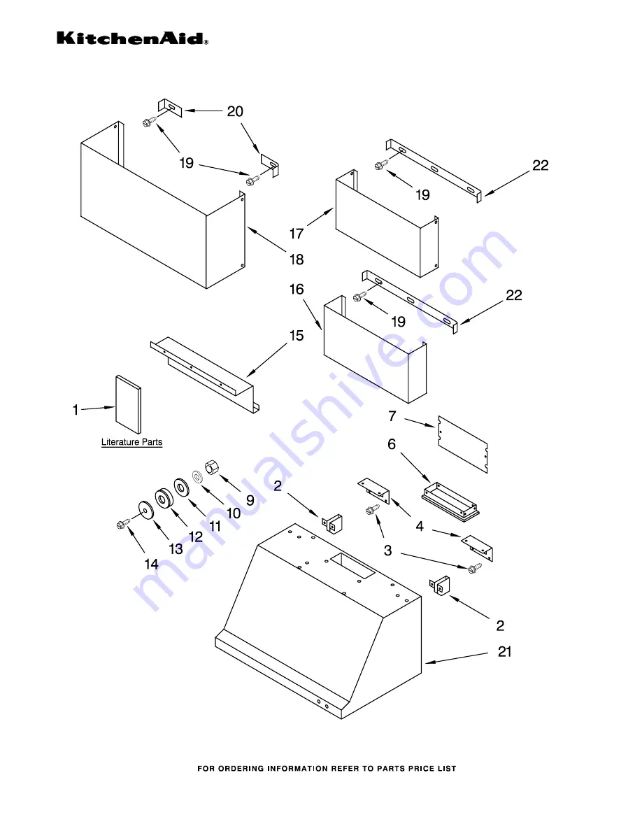 KitchenAid KWCU360JSS1 Parts List Download Page 1