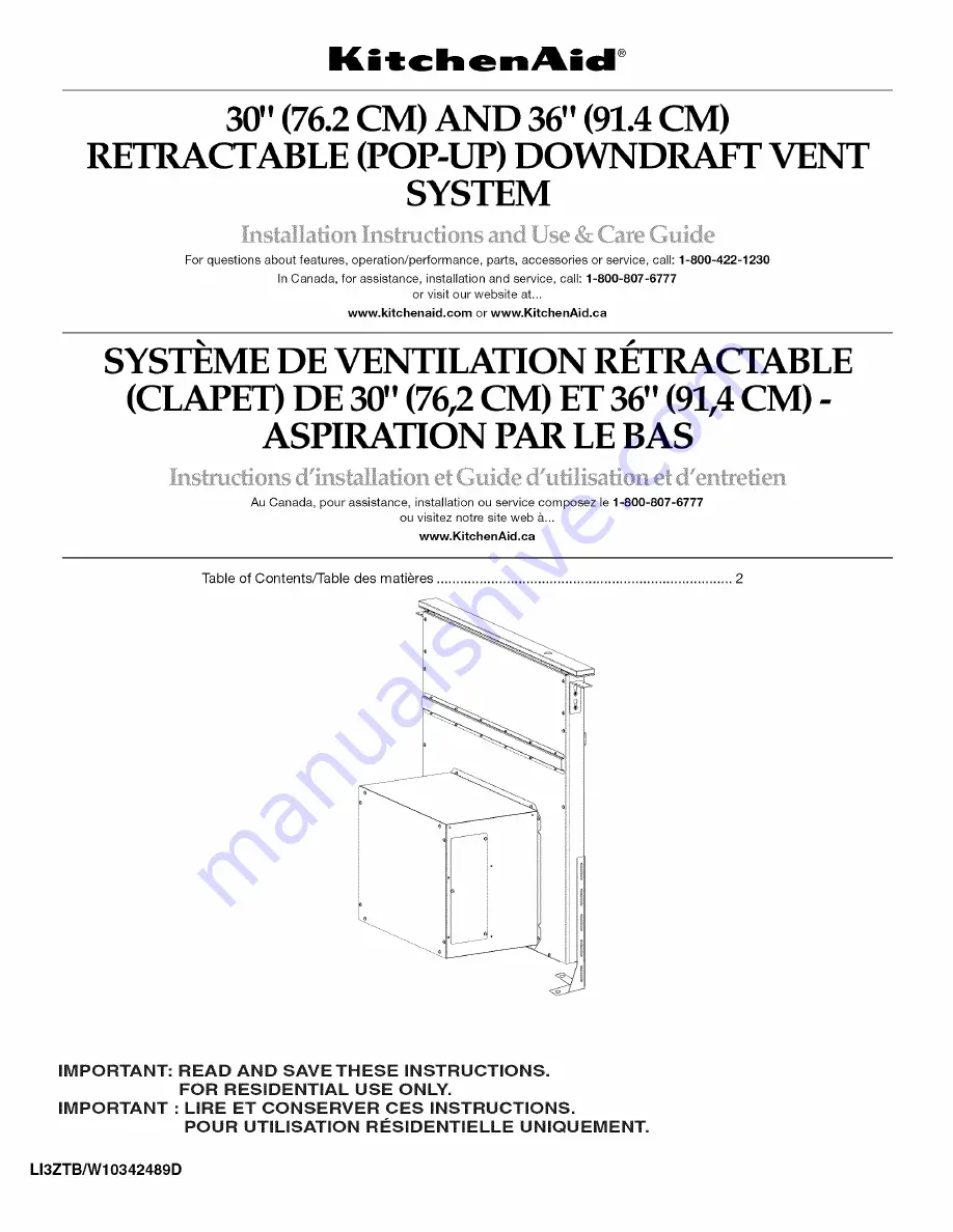 KitchenAid KXD4630YSS0 Use & Care Manual Download Page 1