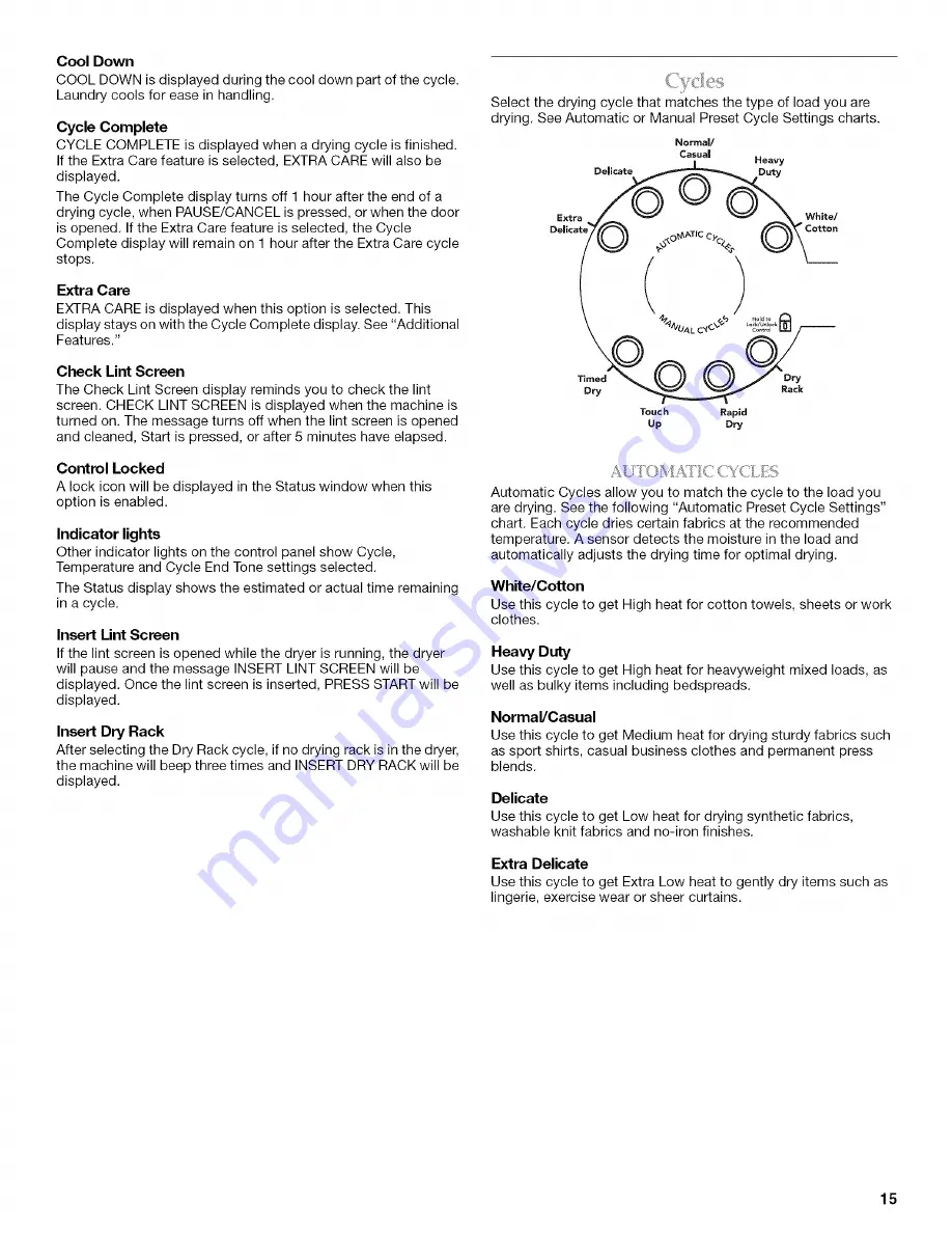 KitchenAid PRO LINE KHGV01RSS0 Use & Care Manual Download Page 15