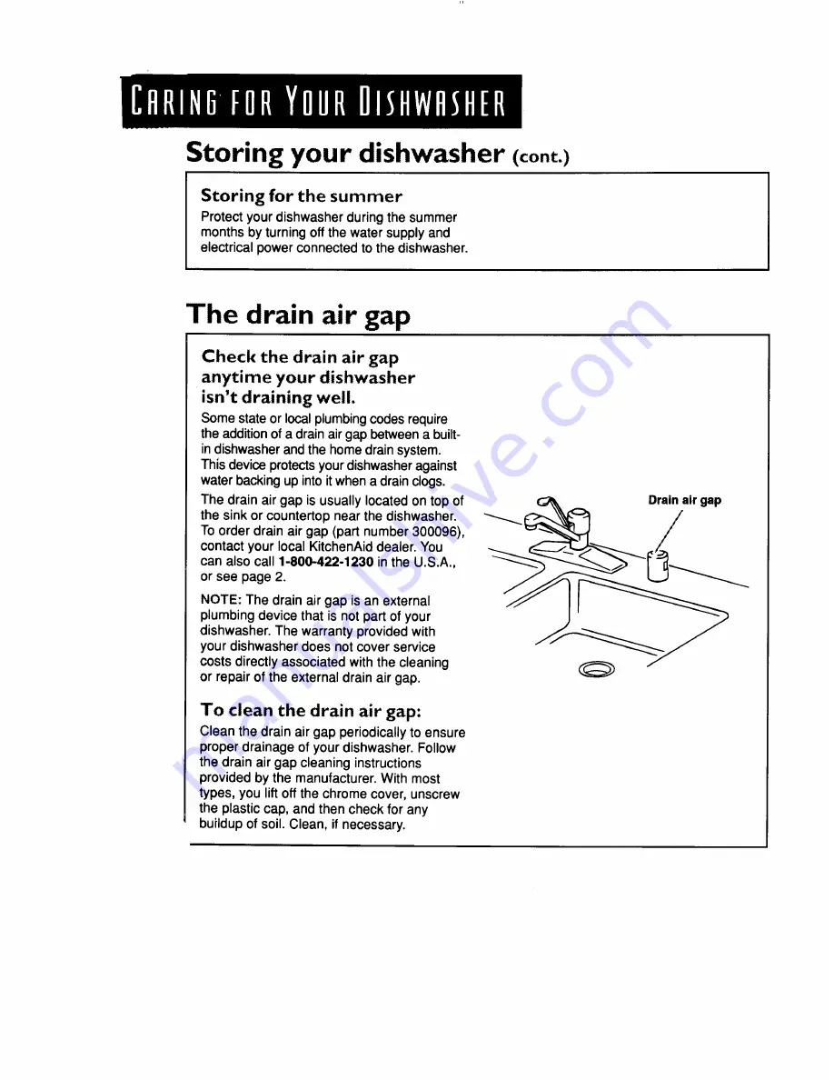 KitchenAid Sculptura KUDI24SE Use & Care Manual Download Page 22