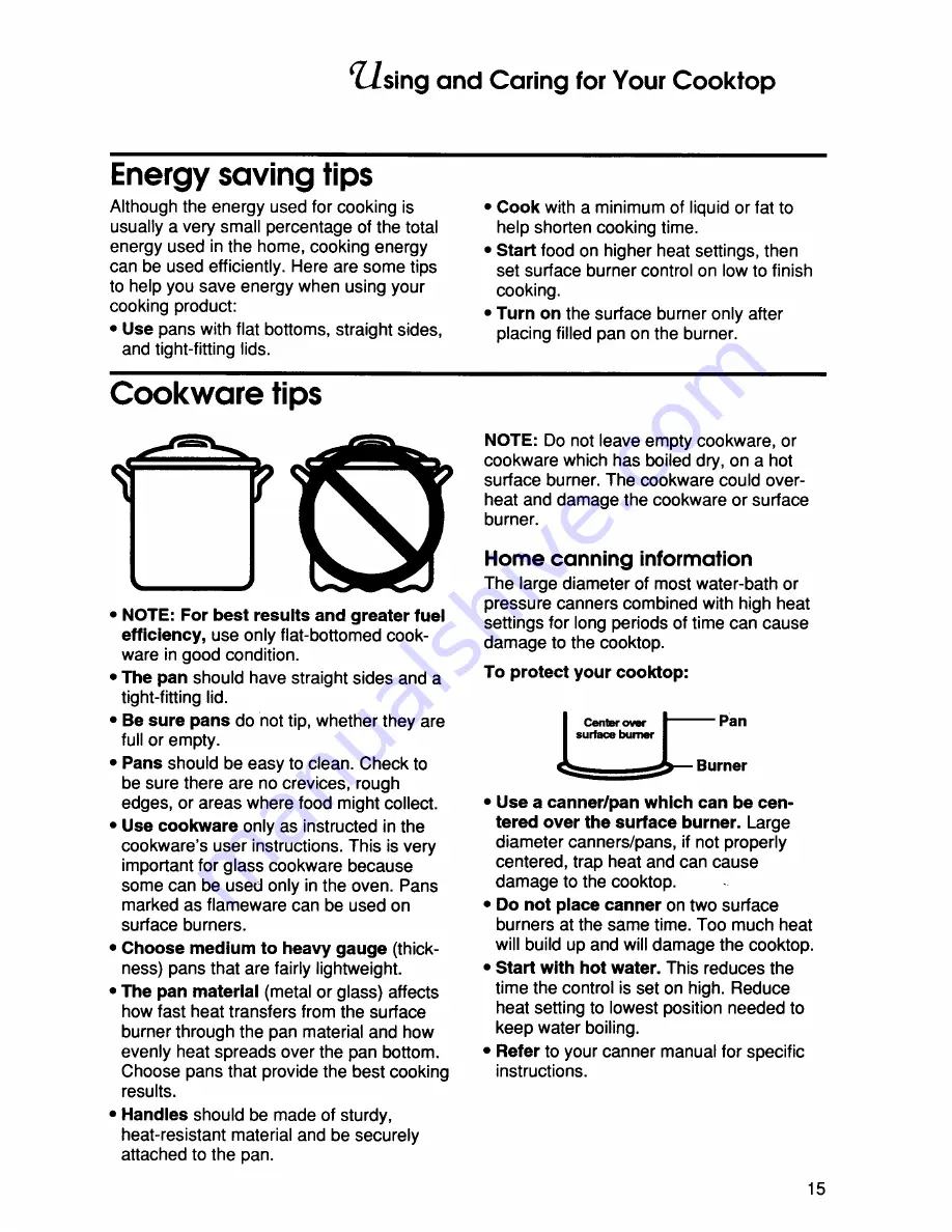 KitchenAid Thermal-Convection KGRT507B Use And Care Manual Download Page 15