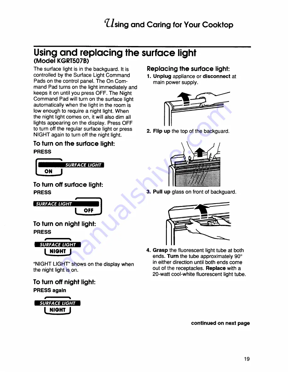 KitchenAid Thermal-Convection KGRT507B Use And Care Manual Download Page 19