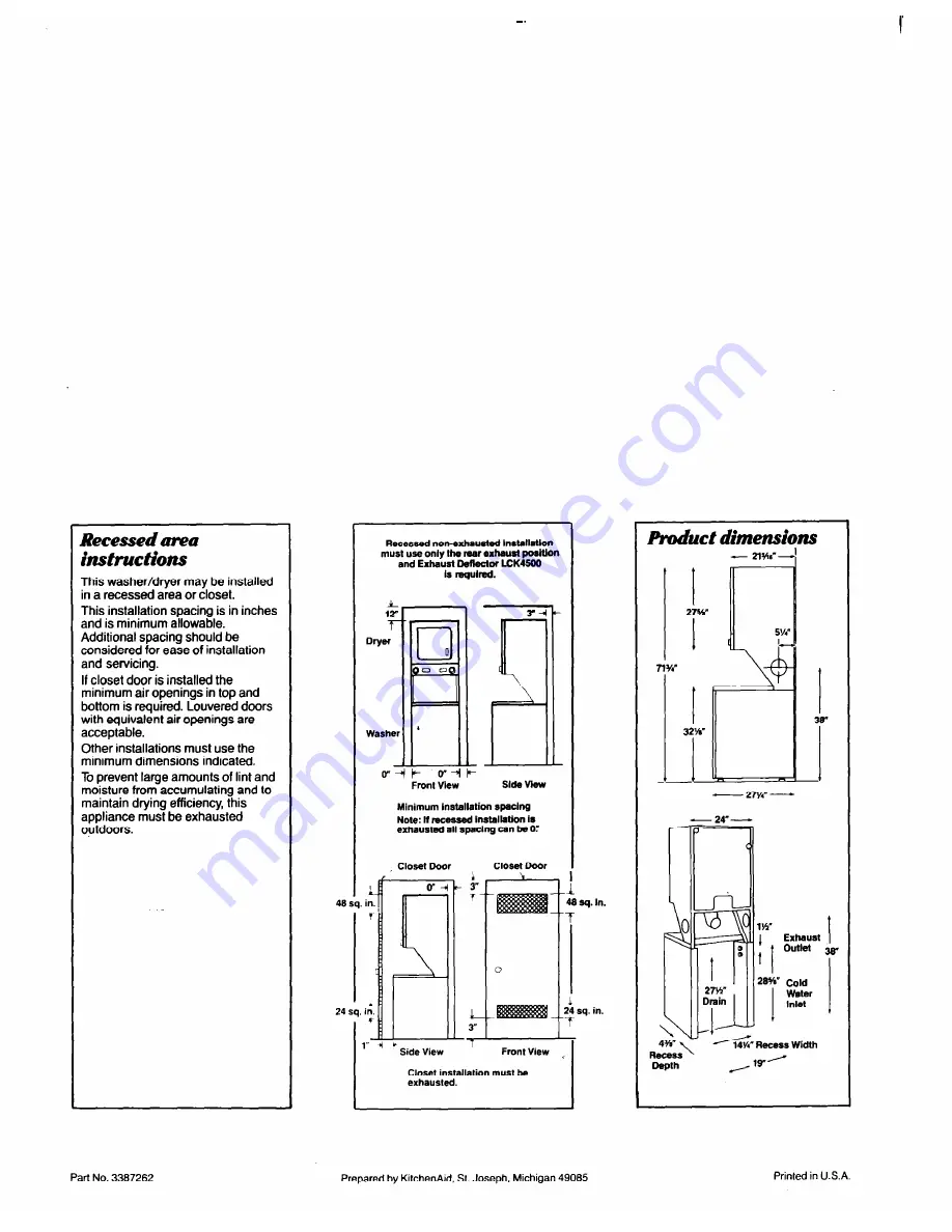 KitchenAid Washer/Dryer Скачать руководство пользователя страница 10