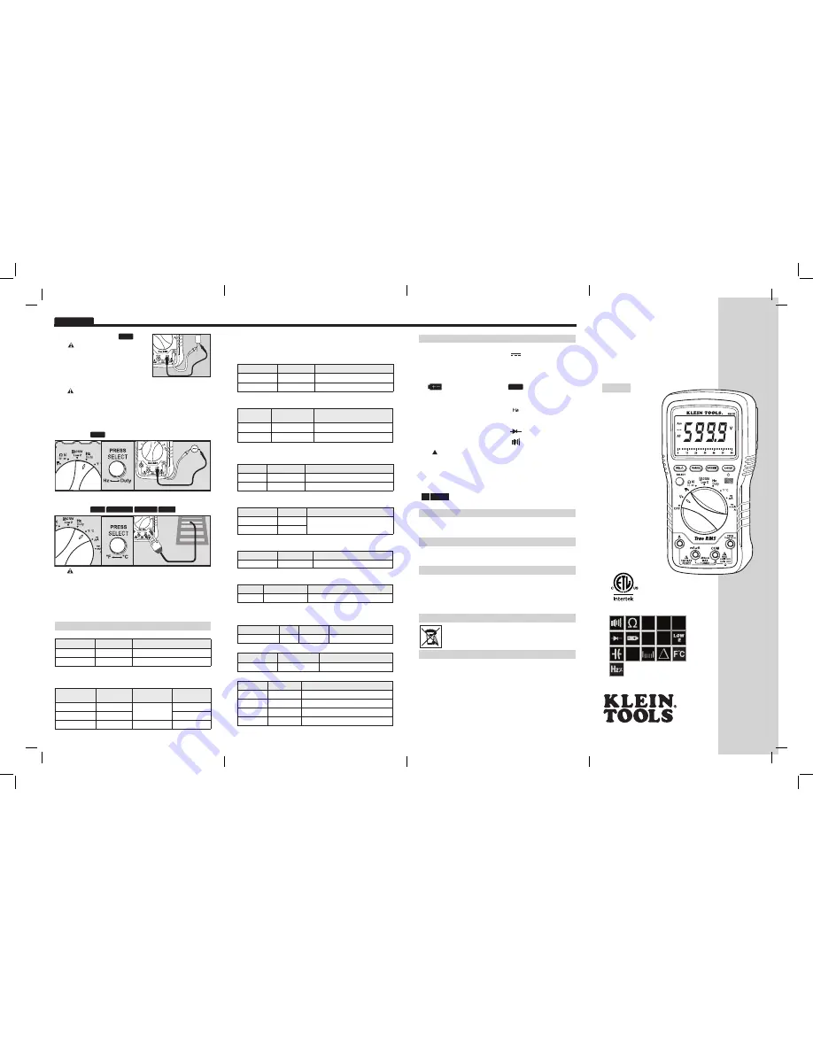Klein Tools MM6000 Скачать руководство пользователя страница 1