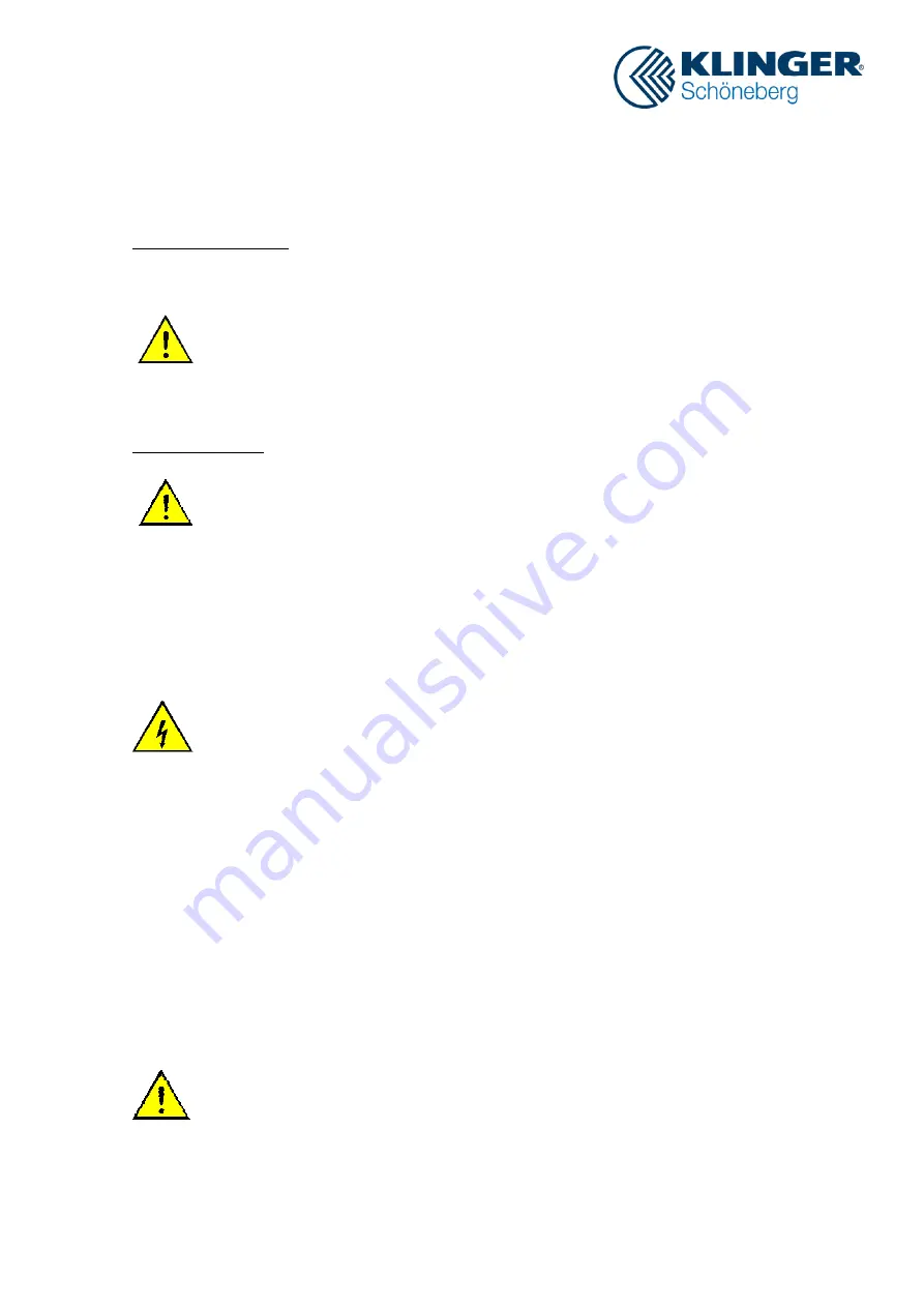 KLINGER SCHÖNEBERG INTEC Series Operating Instructions Manual Download Page 5