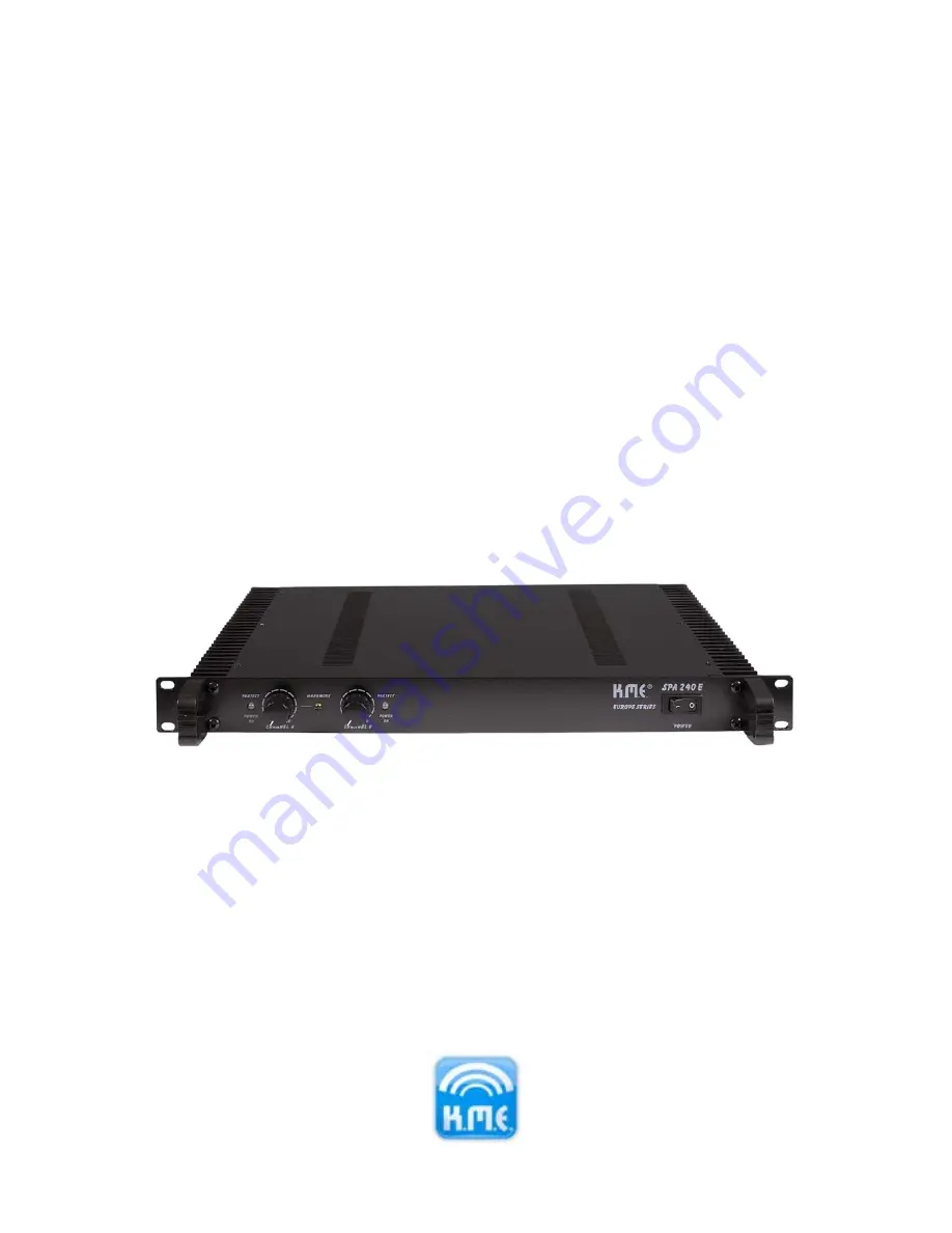 KME SPA 240 E User Manual Download Page 1