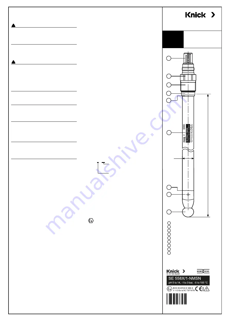 Knick SE 558 Instructions For Use Download Page 1