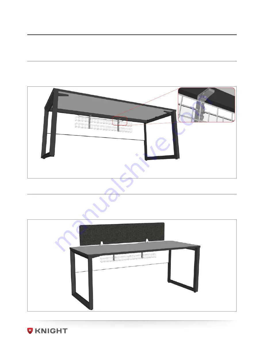 Knight Anvil Eclipse Desk Assembly Instructions Manual Download Page 6