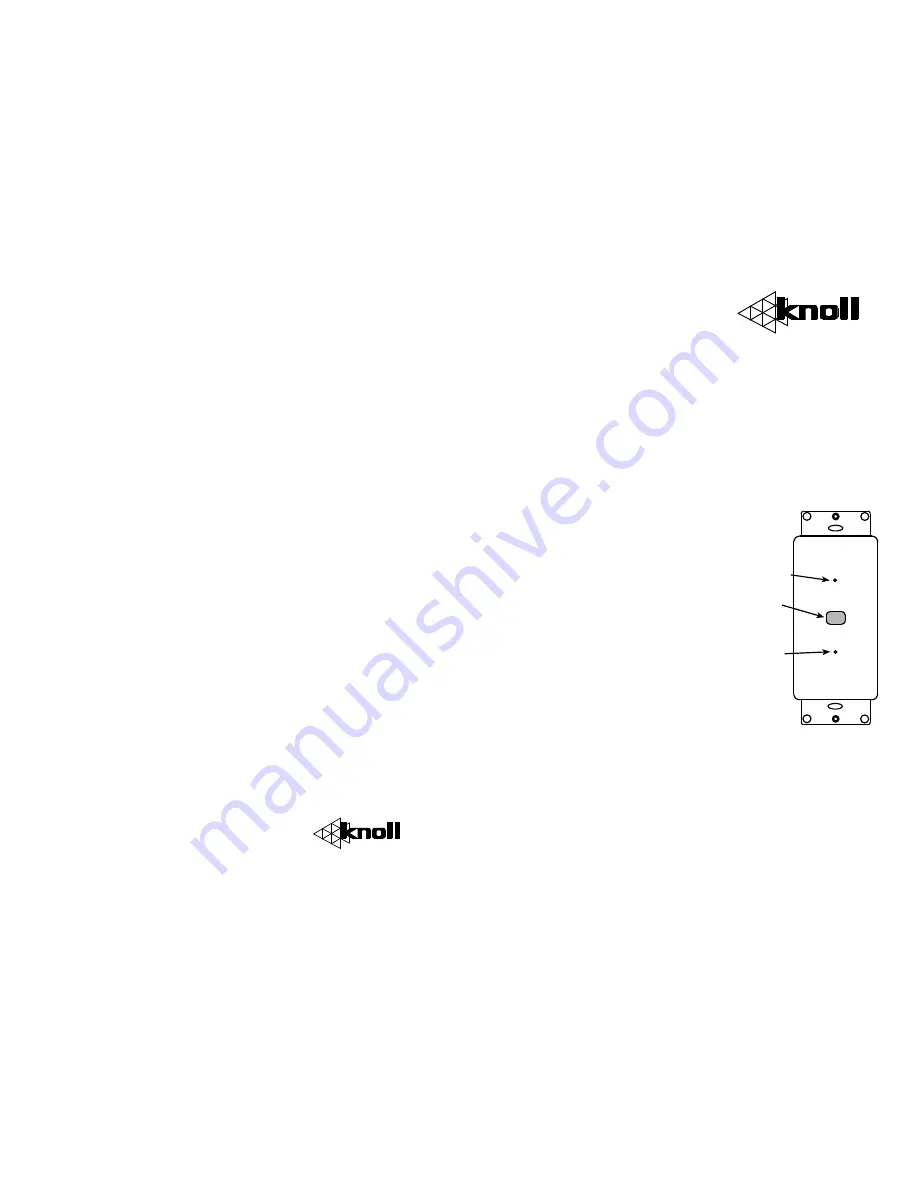 Knoll IR210 Скачать руководство пользователя страница 1