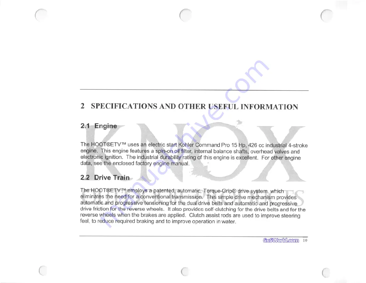 Knox Hoot ETV Owner'S Manual Download Page 16