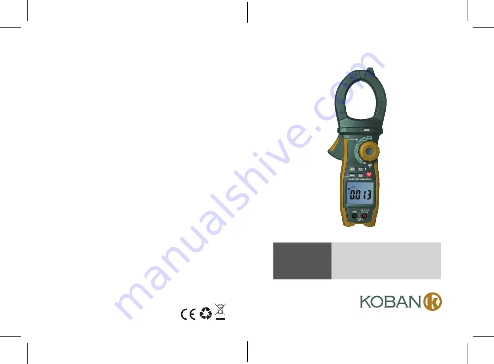 koban KPA-1000 Скачать руководство пользователя страница 1