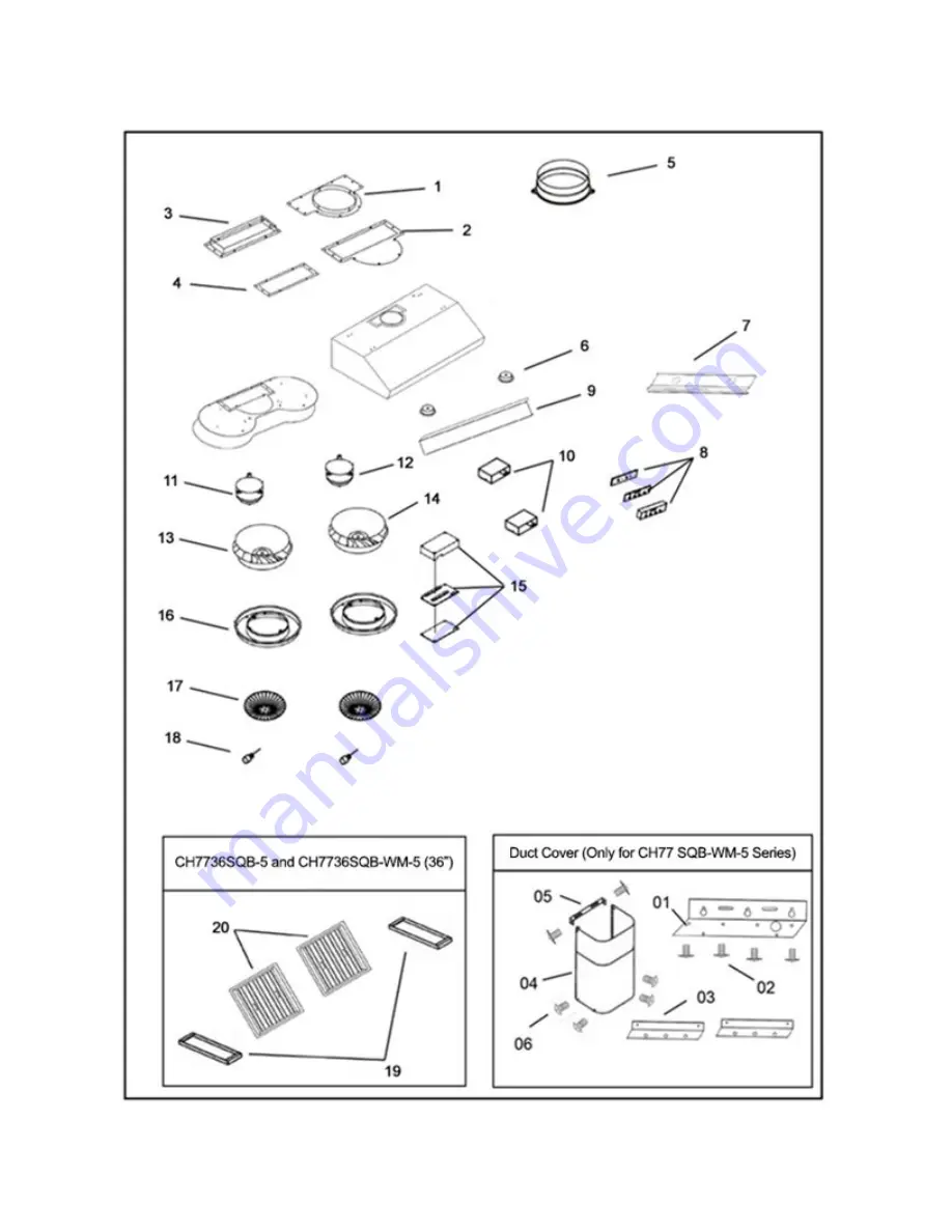 KOBE CH77 SQB-5 Series Installation Instructions And Operation Manual Download Page 23