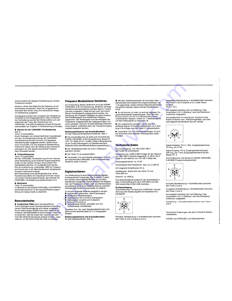 Kodak Carousel S-AV B Instruction Manual Download Page 5