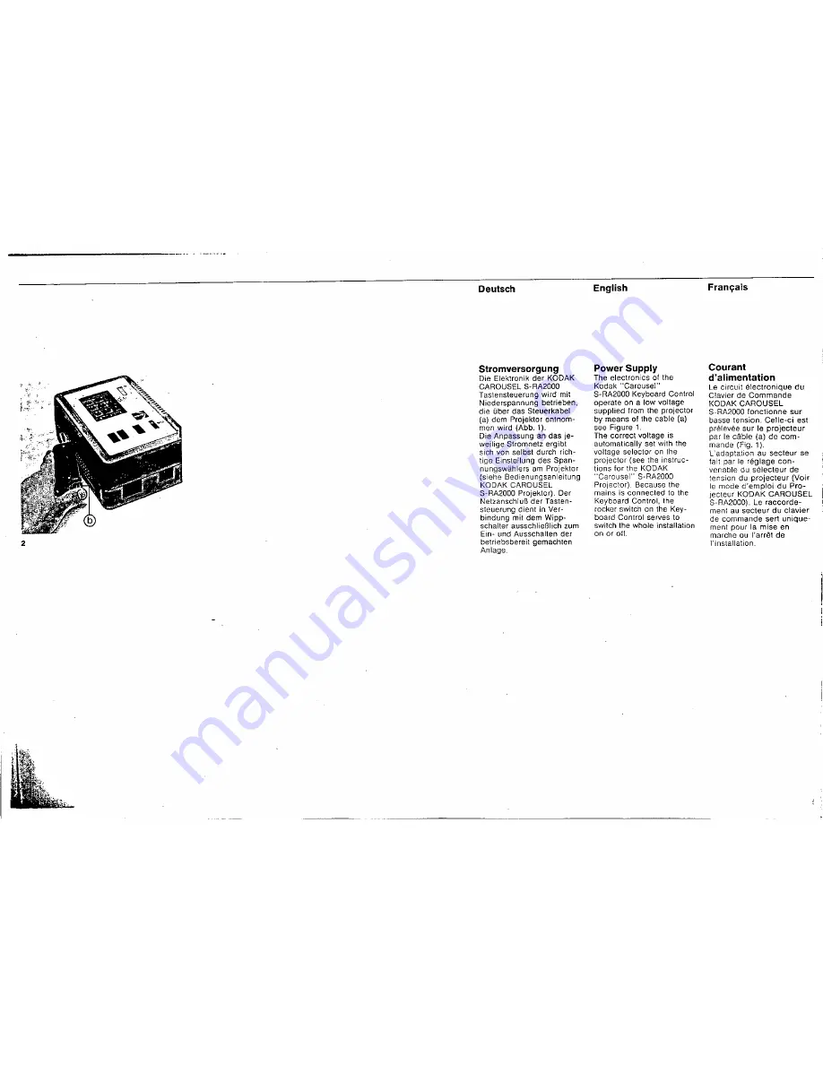 Kodak Carousel S-RA2000 Instruction Manual Download Page 4