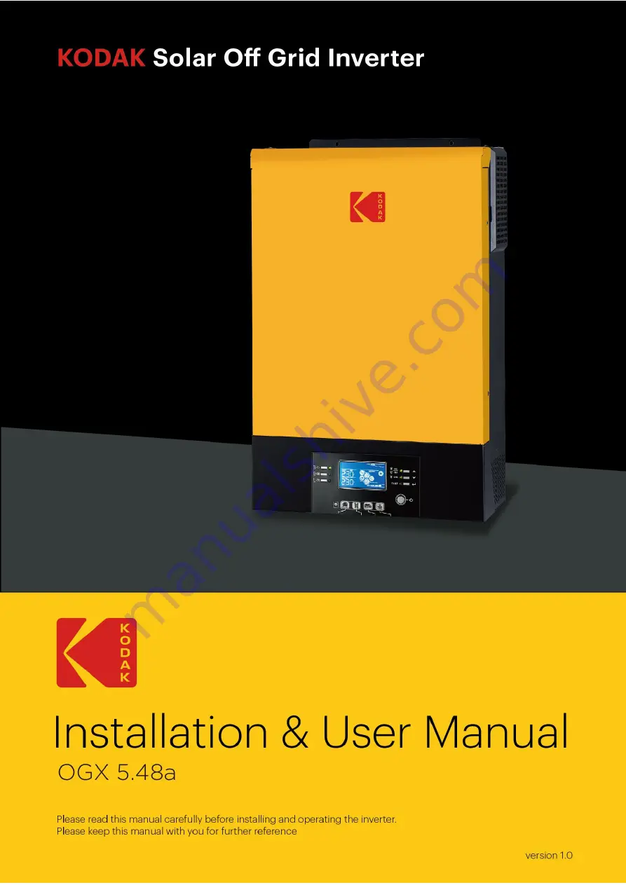 Kodak MKSIII Installation & User Manual Download Page 1