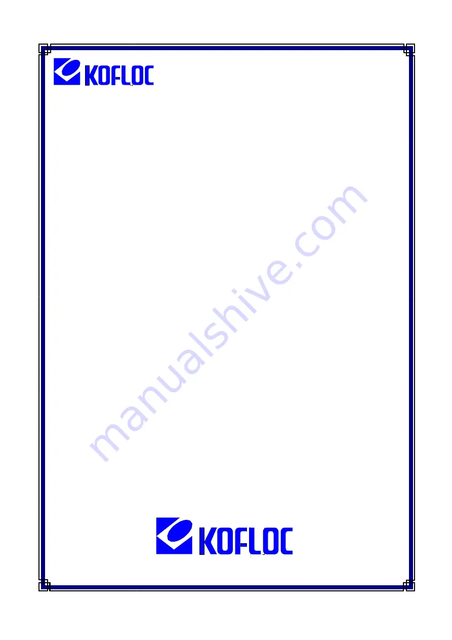 Kofloc 3660 Instruction Manual Download Page 1