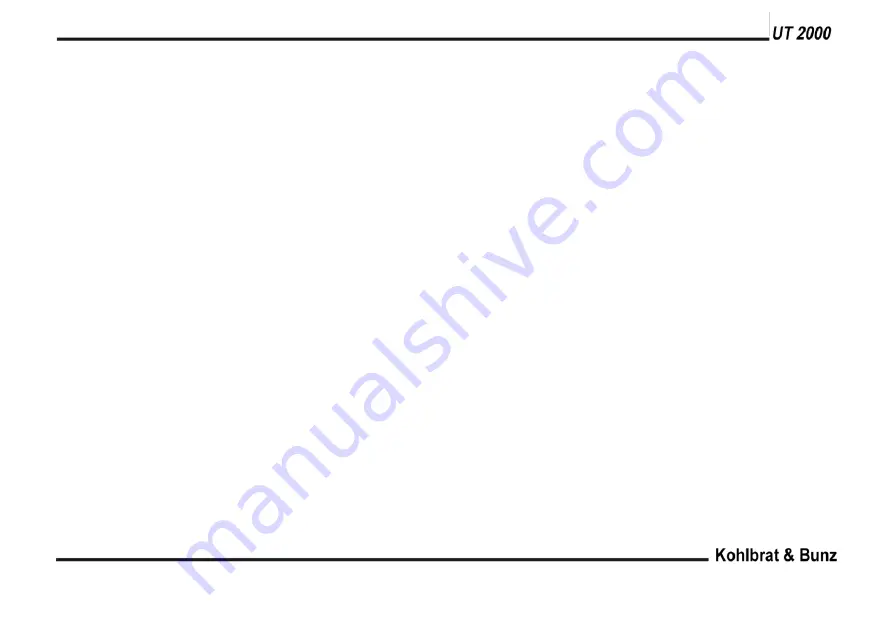 Kohlbrat & Bunz UT 2000 Manual Download Page 4