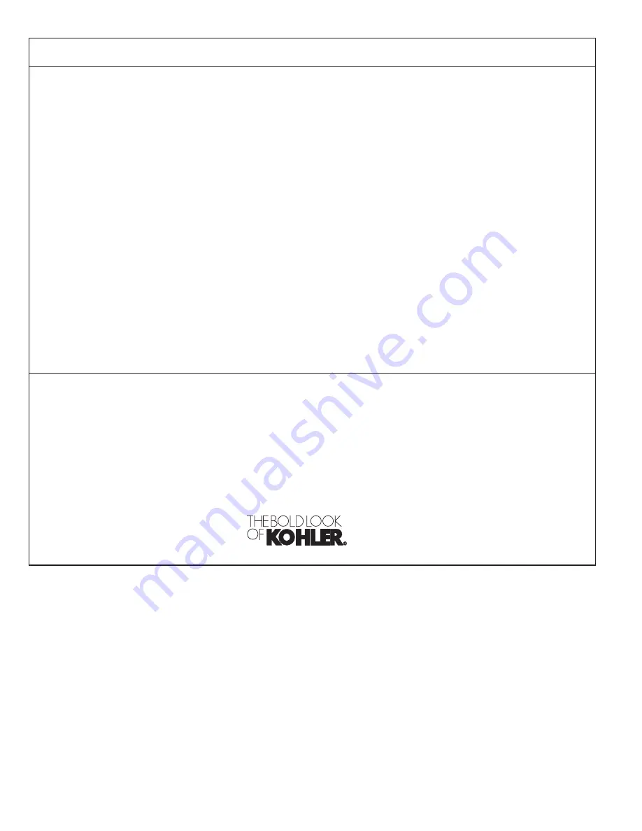 Kohler K-1234 Installation Instructions Manual Download Page 8