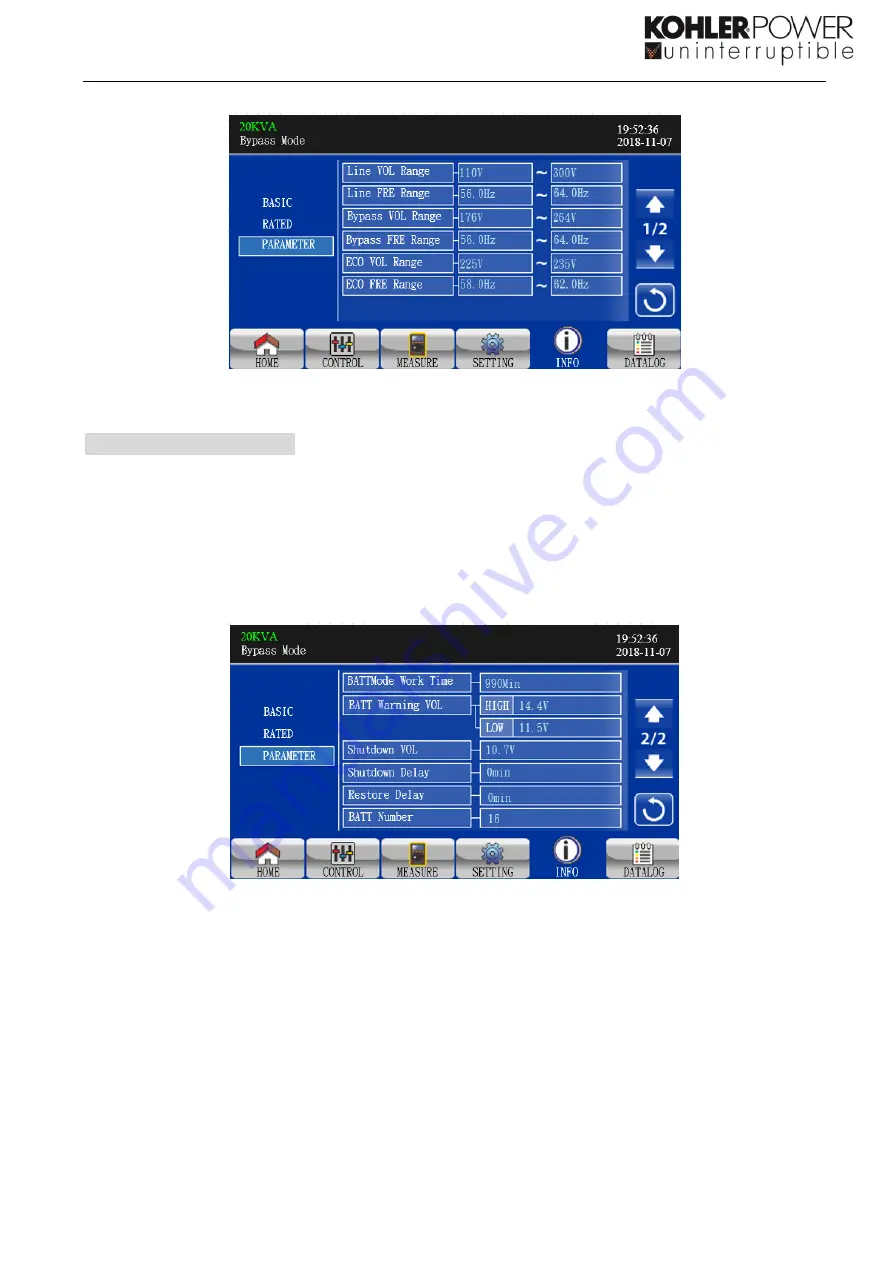 Kohler PowerWAVE 3000/P1 User Manual Download Page 28