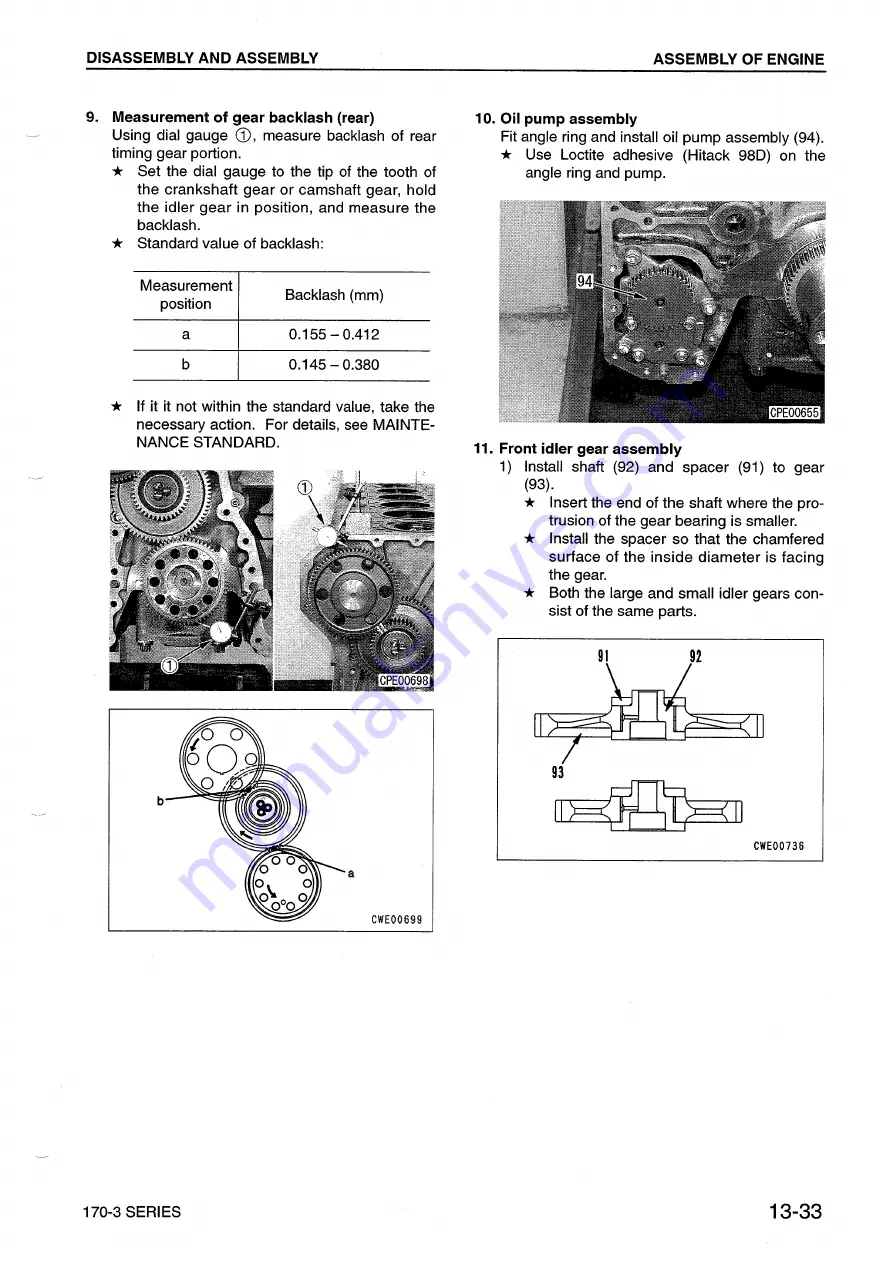 Komatsu 170-3 Series Shop Manual Download Page 350