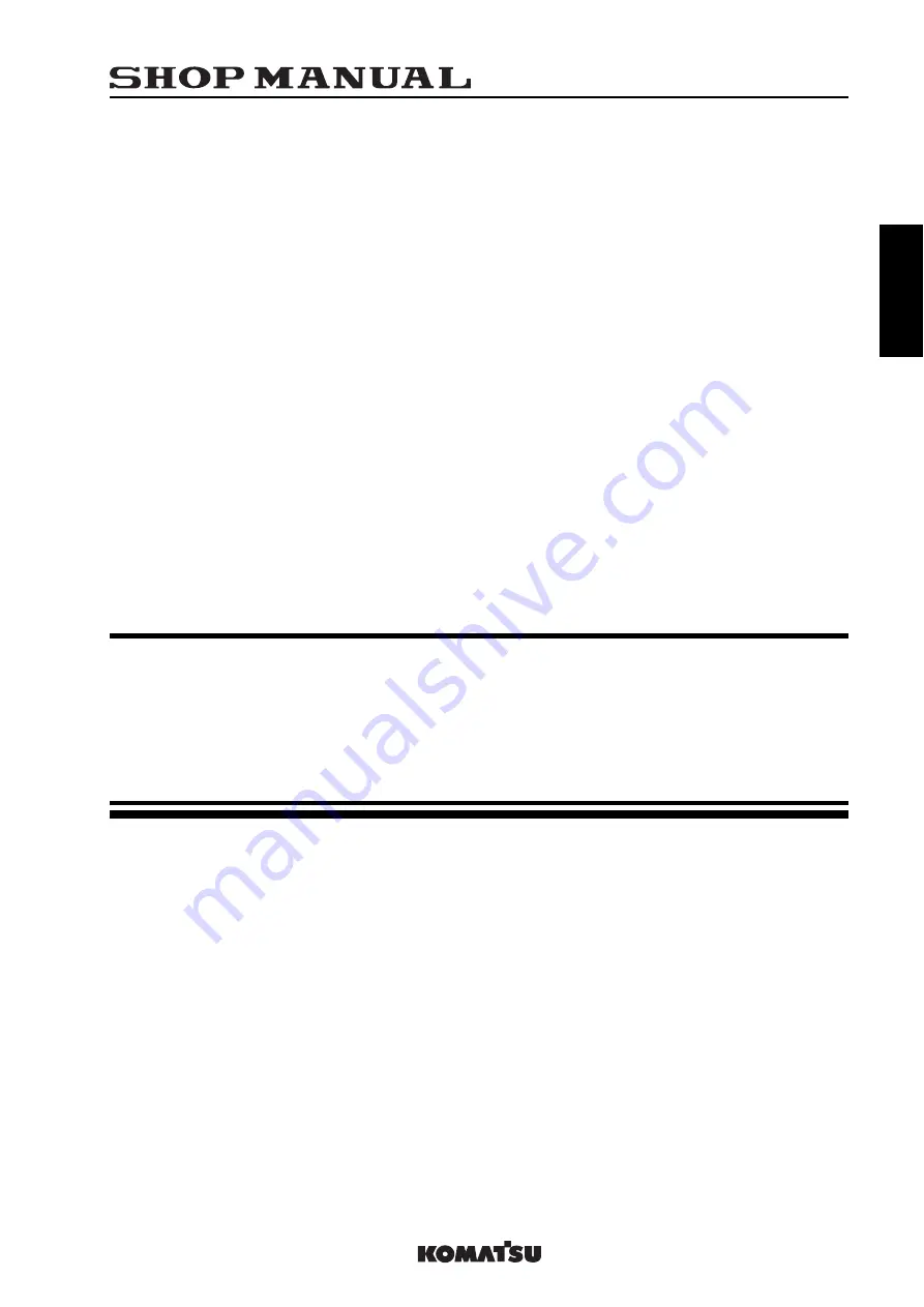 Komatsu 75001 Shop Manual Download Page 166