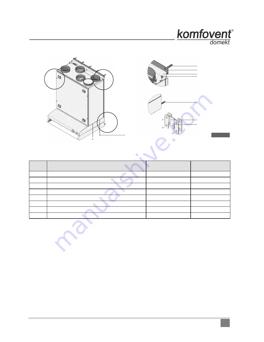 Komfovent DOMEKT ReGO 200VE-B Installation And Maintenance Manual Download Page 7