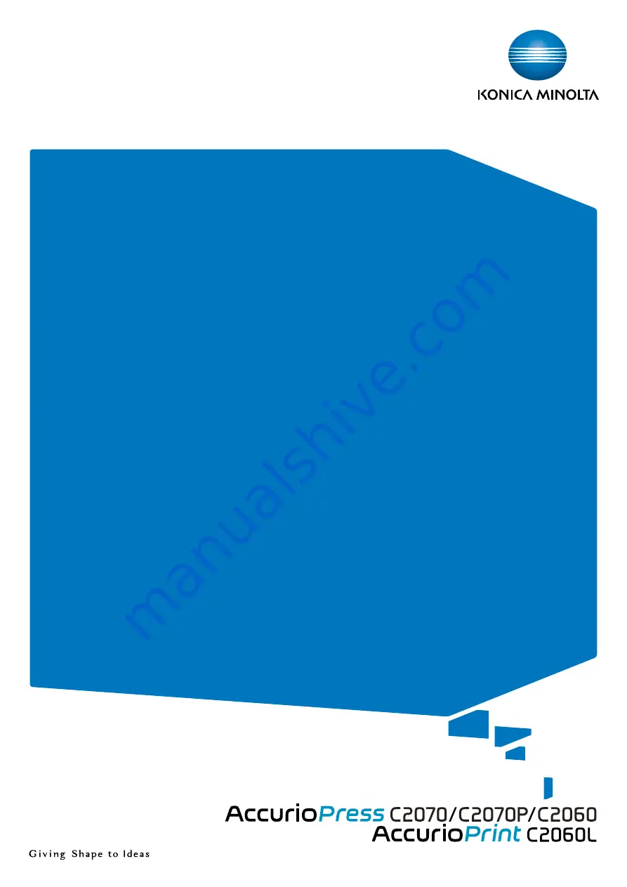 Konica Minolta AccurioPress C2060 Quick Manual Download Page 1