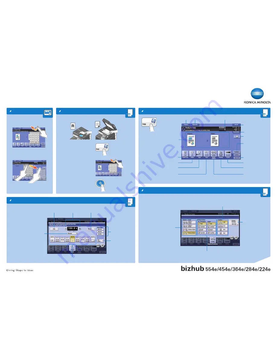 Konica Minolta bizhub 224e Quick Reference Manual Download Page 2