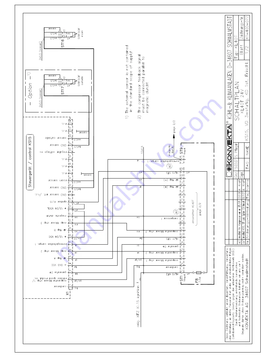 KONVEKTA KL40T Operating Instructions Manual Download Page 13