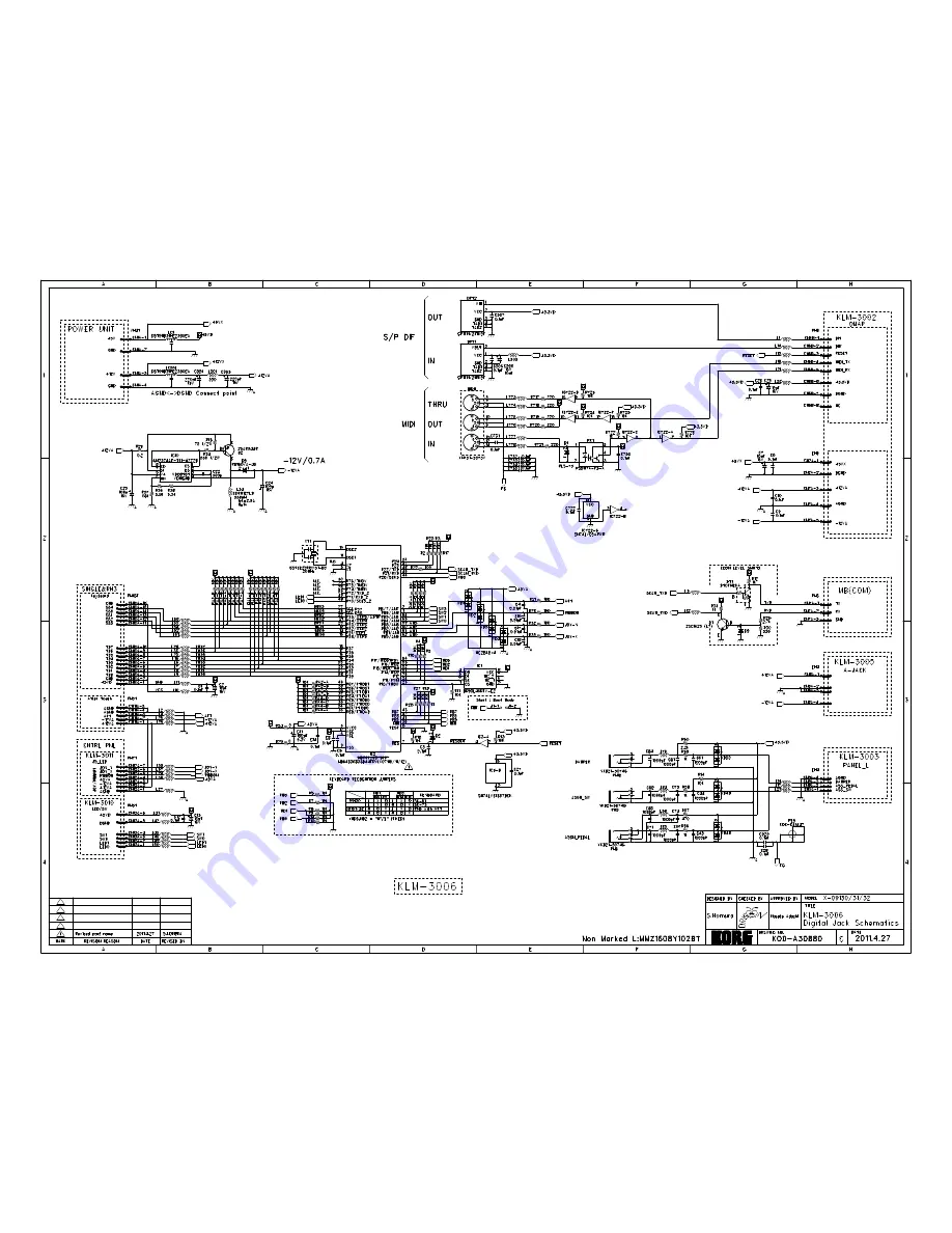 Korg KRONOS 61 Service Manual Download Page 22