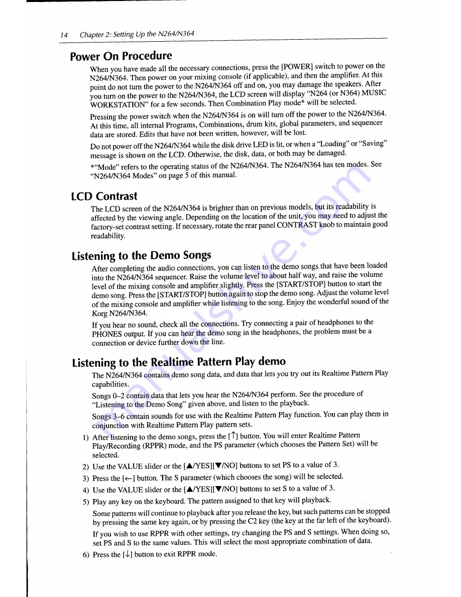 Korg N264 Basic Manual Download Page 20