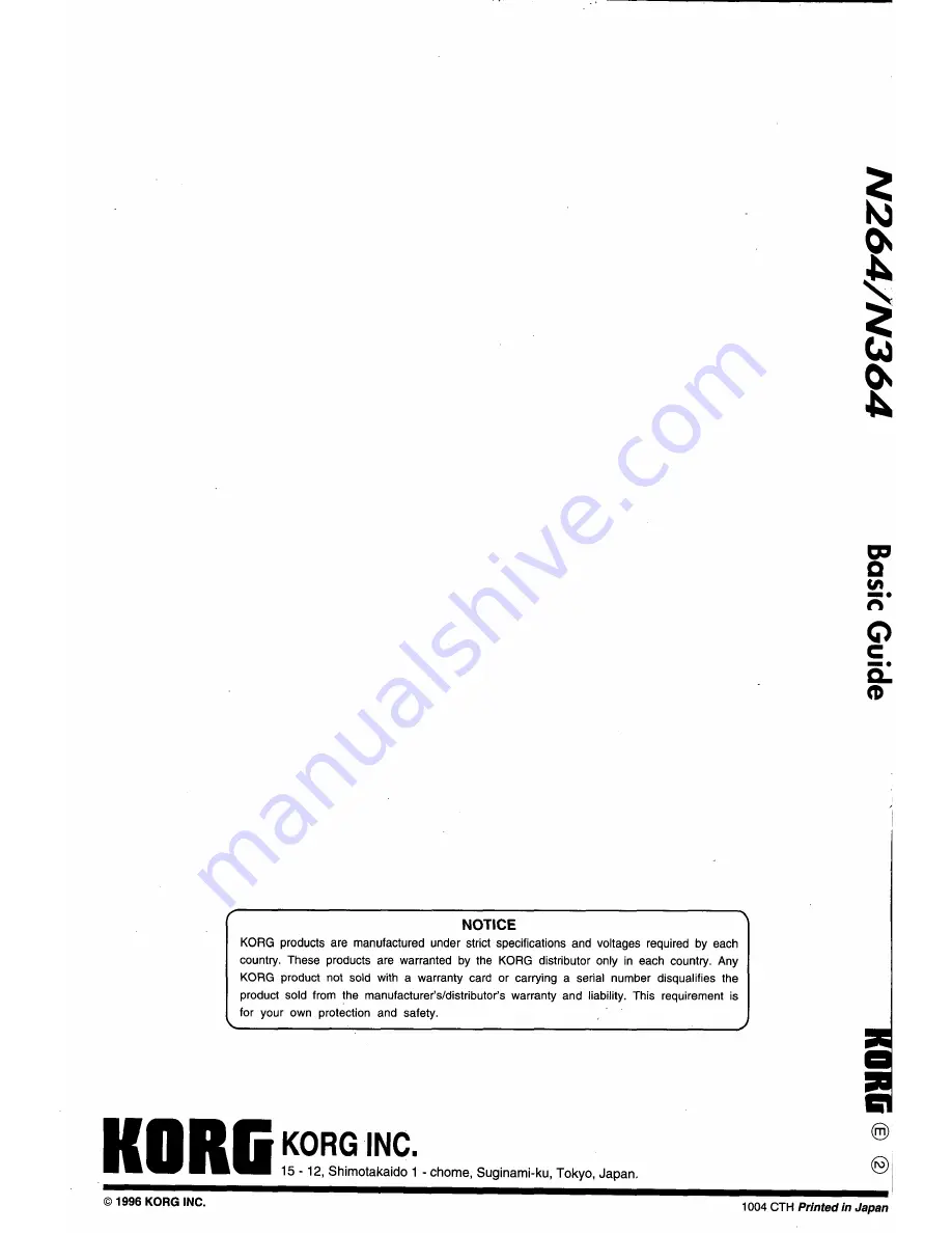 Korg N264 Basic Manual Download Page 74