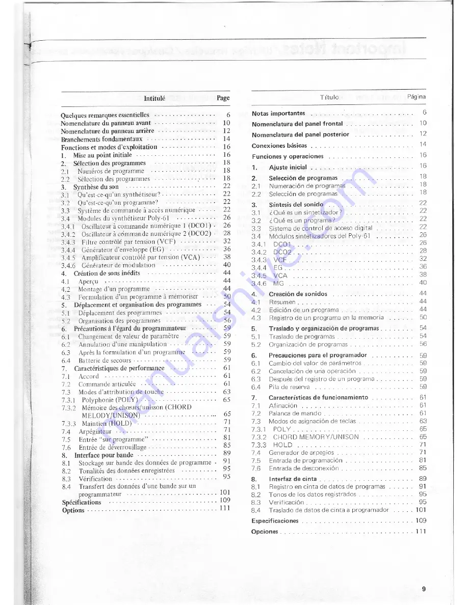 Korg POLY-61 Owner'S Manual Download Page 8