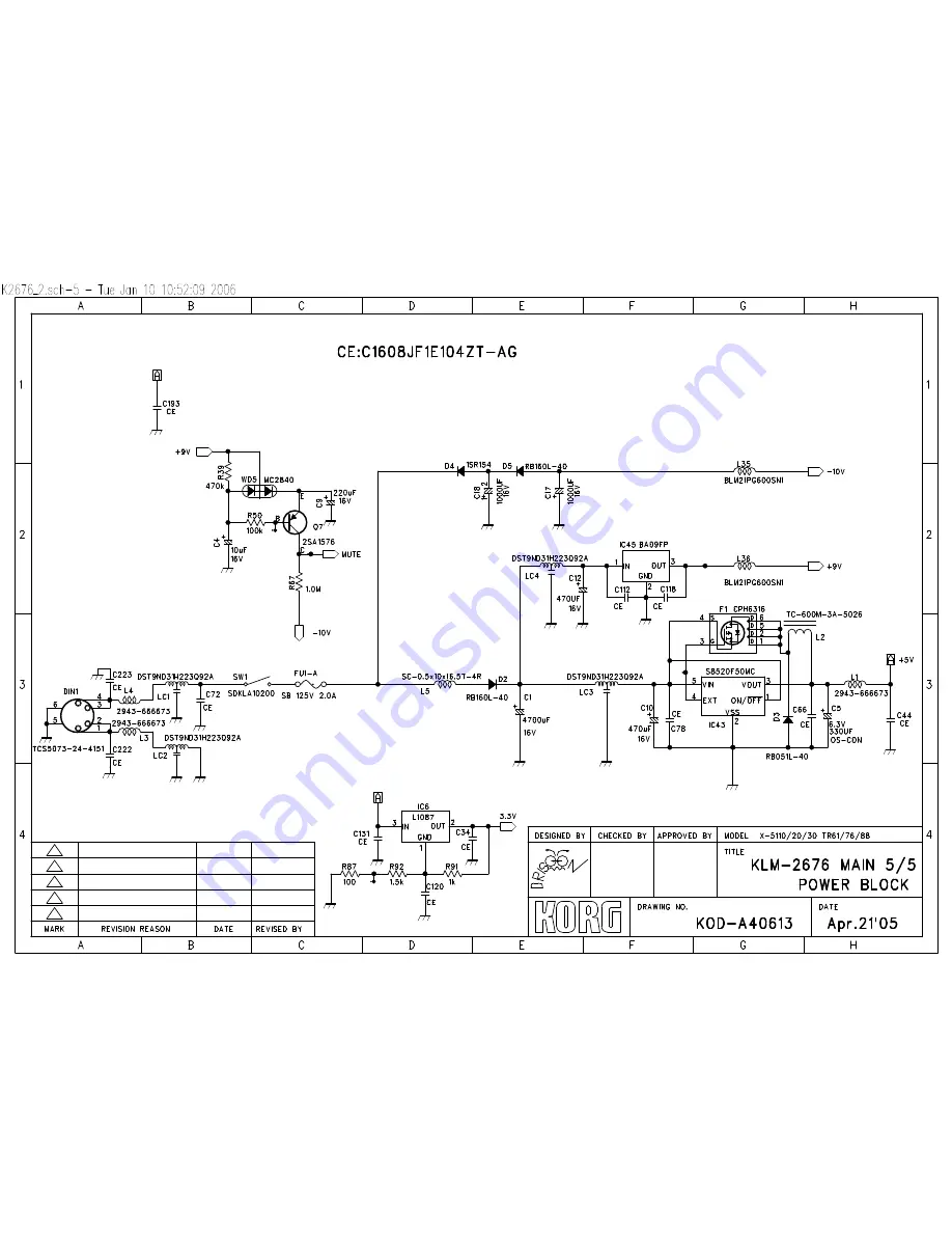 Korg TR88 Service Manual Download Page 8