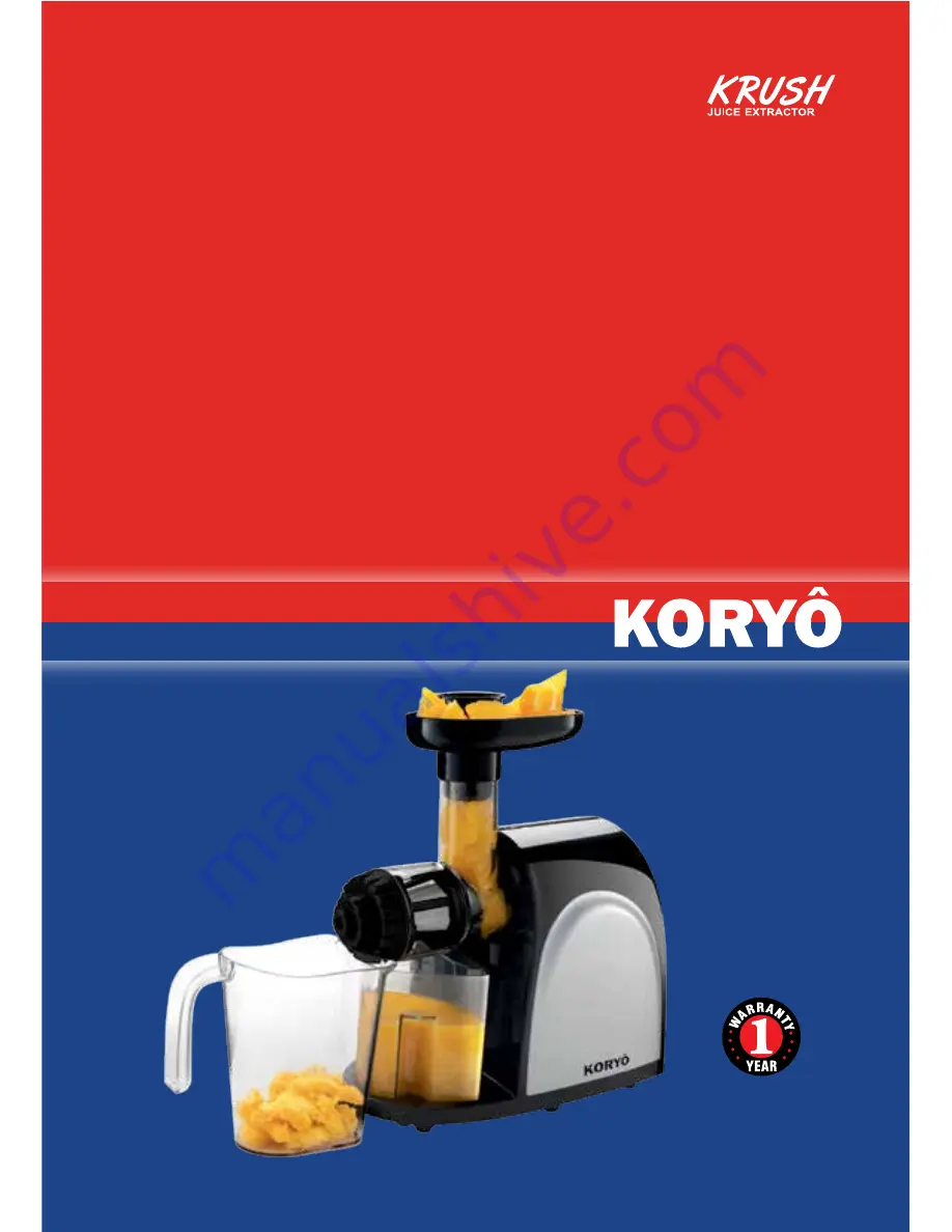 Koryo KSJ 1501 Instruction Manual Download Page 1