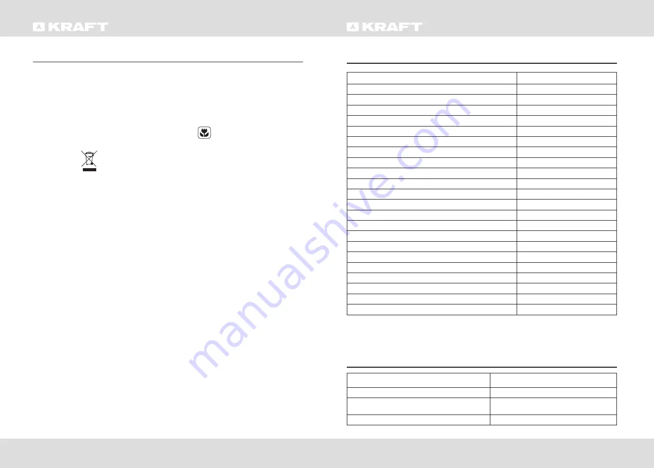 KRAFT KF-HS182W User Manual Download Page 8