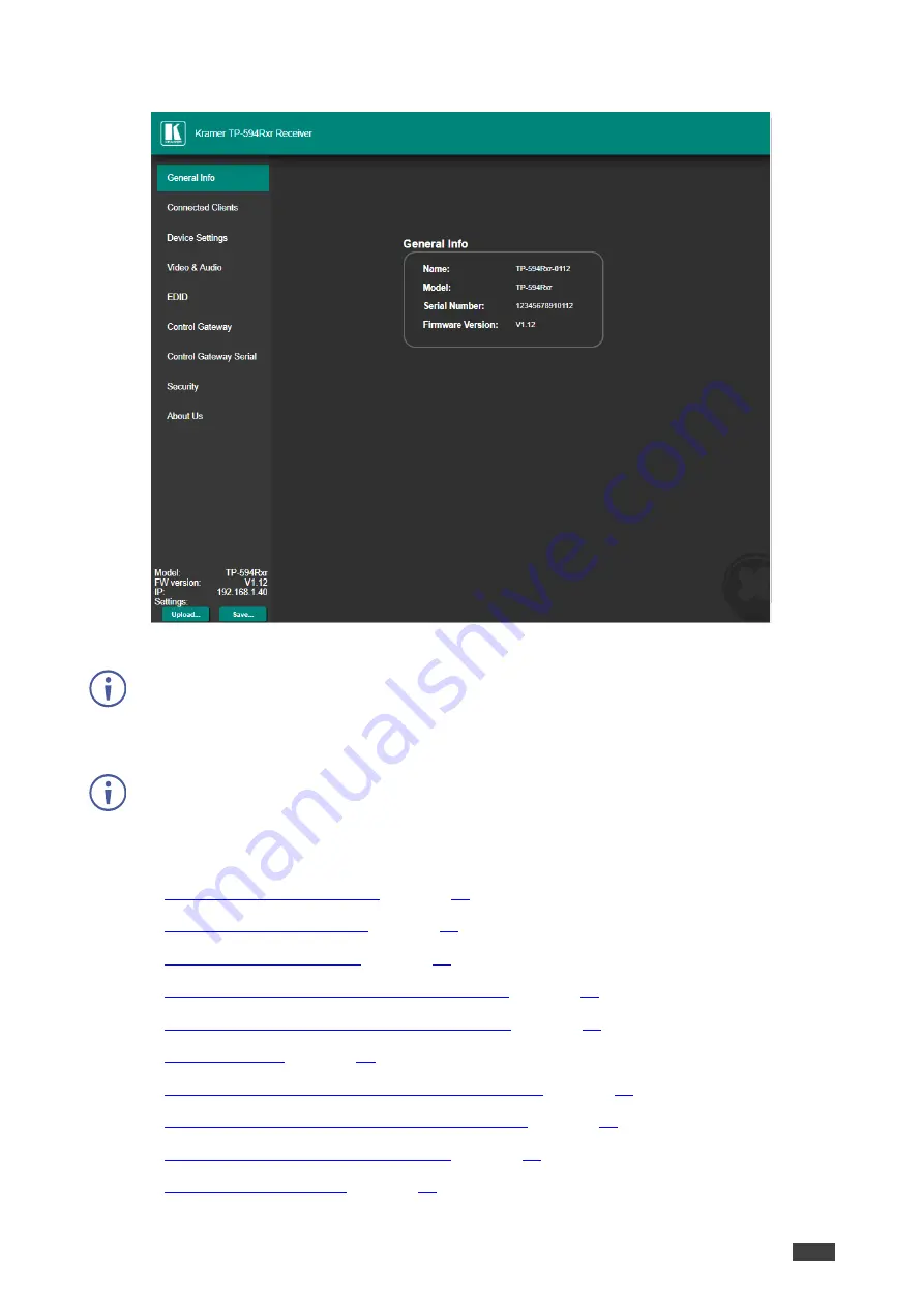 Kramer TP-594Rxr User Manual Download Page 29