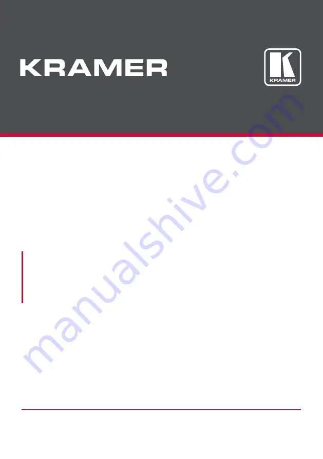 Kramer VS-44DT User Manual Download Page 1