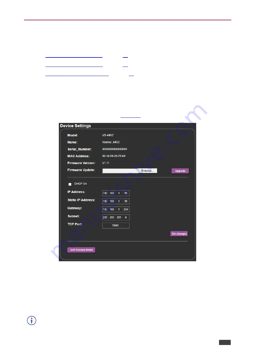 Kramer VS-44H2A User Manual Download Page 28