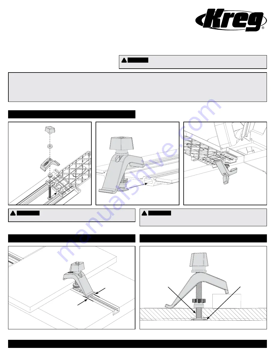 Kreg Track Clamp Owner'S Manual Download Page 1