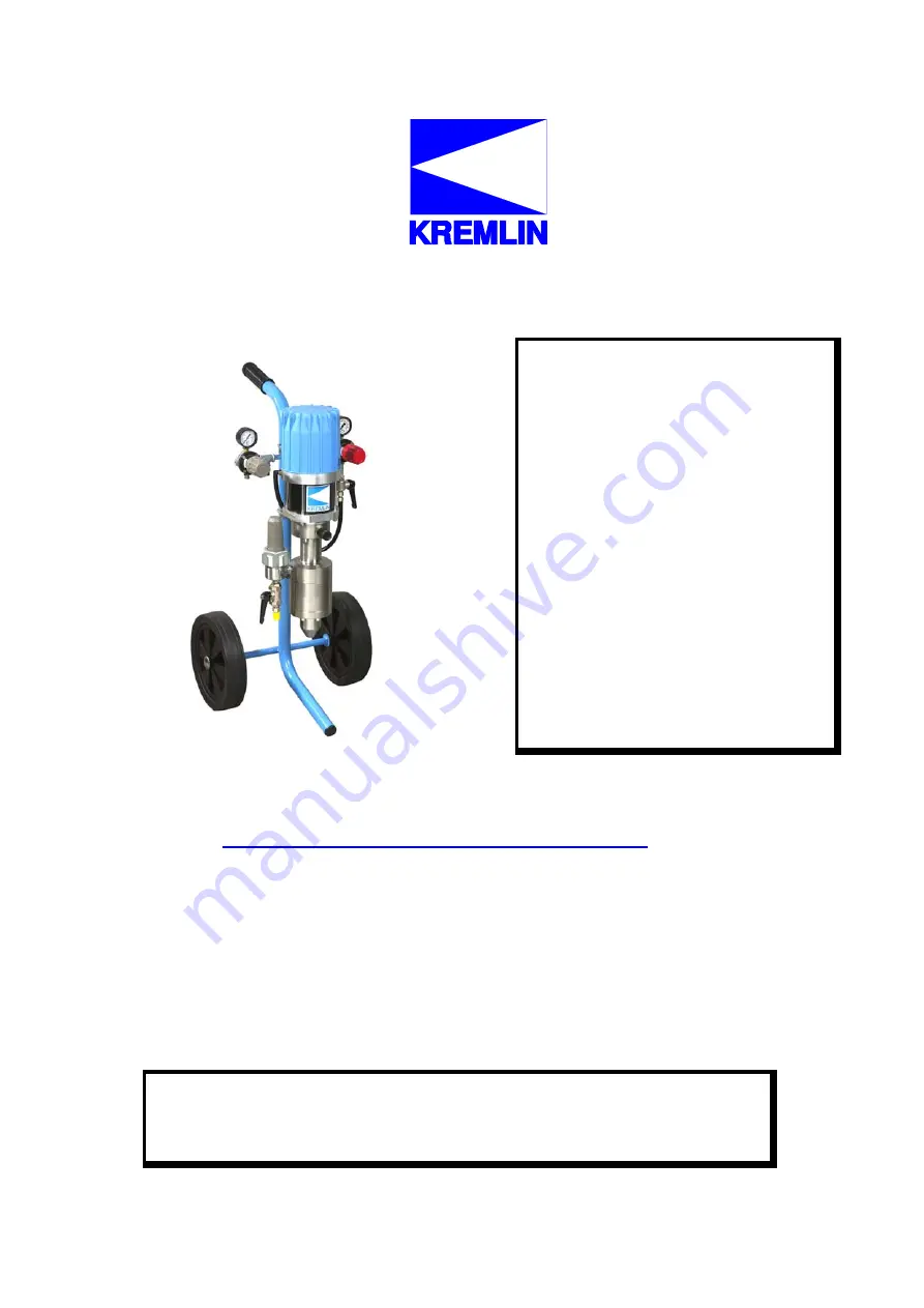 Kremlin AIRMIX 17 A Specifications Download Page 1