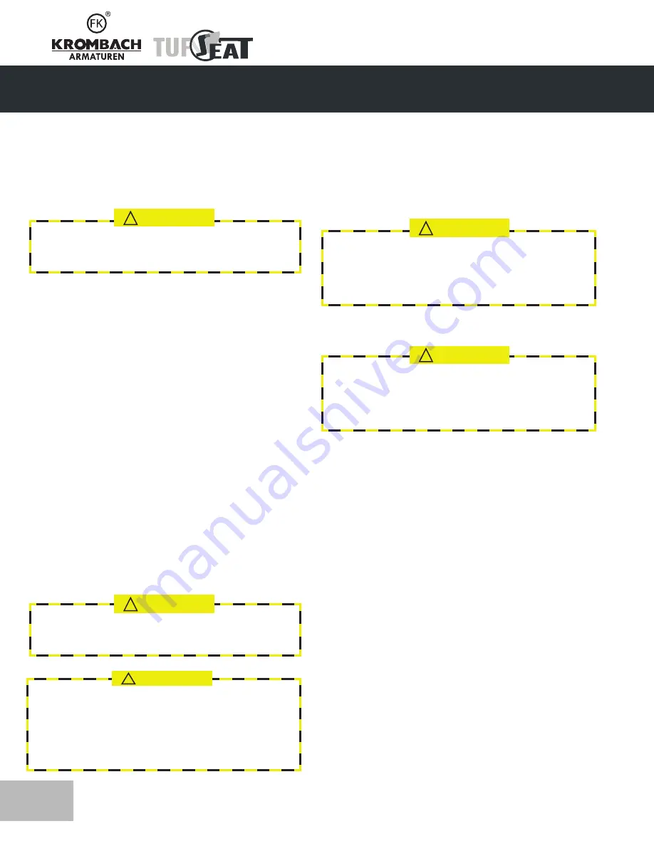 KROMBACH TUFSEAT Performance Series Installation, Operation And Maintenance Manual Download Page 6